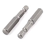 uxcell　六角シャンク0.635cm　ビットサイズ8mm　六角ヘッド磁気ドライバービット　　2個入り