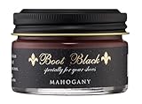 [ブートブラック] 輝きと潤い続く上質ケア シュークリーム しっとりと艶めく コラーゲン配合 マホガニー 55g