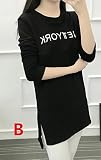 『Vision』マタニティウェア 服 　春夏秋 　 マタニティ 長袖　 ワンピース 妊婦服 授乳口付き　 P064 (L, B)