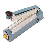 シーラー 卓上 20cm 家庭用/業務用 切断カッター インパルスシーラー 300W 交換用シート/溶着線 各2付属 △_75138