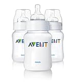 Philips AVENT SCF683/37 Classic Feeding Bottles (Slow Flow - 260 ml - 3-Pack)