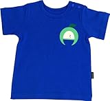Anna Nicola(アンナニコラ) ベビー用半袖カラフルTシャツ りんごプリント (90cm,ブルー)