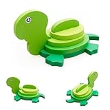 POTOJP 木製パズル 小さな立体パズ 立体の木製組立キット　カメ(19種類動物展開)　 Mini 3D Puzzle Kids Educational Funny Toy　積み木　木のおもちゃ 組