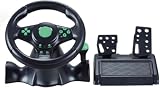 Brfveob Switch、Xbox 360、PS4、PS2、PS3、PC のレーシング ゲーム用の 4 in 7 in 1 ステアリング ホイール (4-in-1 ゲーミングステアリングホイール)