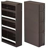 サンカ(SANKA) ストランティー(storanti) 2個組 すきま収納 幅17cm 引き出し&amp;ラックセット ラックAタイプ&amp;ドロアーAタイプ ブラウン