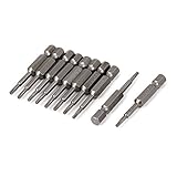 uxcell　トルクスセキュリティドライバービット　チップTT8磁気　2.3mm　 シャンク　6.3ｍｍ　10個入り