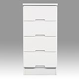 ミニチェスト 完成品 木製 シンプル 幅40cm4段 ホワイト 白