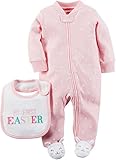 カーターズ Carter's カバーオール & スタイ セット 長袖 足つき 綿100% Easter Sleep & Play Set 3M (55-61cm)