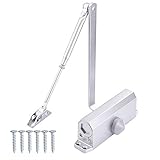 Yescom商用グレードドアCloserアルミニウム合金ドアコントロールW / Backcheck for Door Weight 132.28-176.39lbs 06CLD002-L6080-S1