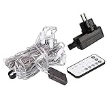 イルミネーションLEDライト ガーデンライト 3 * 3M IP67防水 省エネ 屋内屋外 クリスマス ハロウィーン パーティー 装飾 LED飾りライト ウオームホワイト リモコン付き(ブルー)