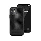 DIESEL iPhone12 Mini ケース 5.4インチ ケース FW20 プレミアムレザー スタッズ （ディーゼル iPhone 12 Mini, ブラック ）