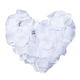 人工花バラの花びらバレンタイン結婚祝い記念日の装飾-白