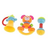 ノーブランド品 ３個　ハンドベル　ガラガラ　子供　聴覚　視覚刺激　知育玩具　贈り物