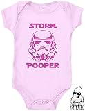 Daft Baby Funny Storm Pooper Onesieボディスーツ& Baby On Boardステッカー カラー: ピンク