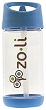 ZoLi SQUEAK Straw Water Bottle - Blue - 12 oz [並行輸入品]
