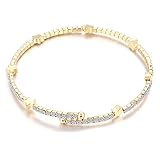 スターハートキュービックジルコニアカフバングルブレスレット18 ctゴールドメッキ女性子供クリスマスギフト