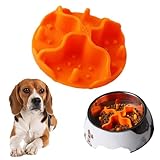Sellerian 早食い防止 食器 犬 組み込み型 犬 早食い防止 直径8/10/12cm 猫 食器 吸盤付き 猫 早食い防止 犬 はや食い防止食器 小型犬 犬えさいれ食器 早食い防止 猫 猫 小型犬 中型犬 適用 各種食器対応 健康管理 (オレンジ-S)