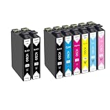 【AngelesColor】IC6CL50 互換 インクカートリッジ IC50 互換インク 3BK-1C-1M-1Y-1LC-1LM 6色 8本セット 『大容量/ICチップを搭載/残量表示/個别包装』 対応機種:EP-301 302 702A 703A 704A 705A 774A 801A 802A