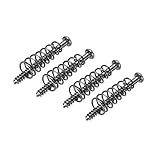 PATIKIL ベースギター用ピックガード 取り付けネジ スプリング付き M2.5x26mm ベースピックアップリング 取り付けネジ ベースとギター用 ブラック 4個入り