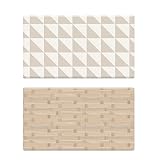 The Prime Twin Beige Playmat Double Sided Design ベビージム プレイマット 両面デザイン 1.5の厚さ [海外並行輸入品] (M (230*140*1.
