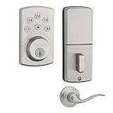 クイックセット907 Powerbolt 2.0電子デッドボルトfeaturing SmartKey with Tustin Passageレバー 99070-101-LKIT