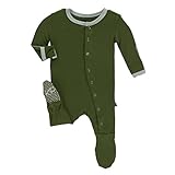 Kickee Pants SLEEPWEAR ベビー・ボーイズ カラー: グリーン