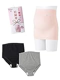 ローズマダム(Rosemadame) マタニティ 妊娠 したら はじめての セット 下着 ショーツ 妊婦帯 マタニティ M ～ L ピンク （ グレードット ・ ブラック ）