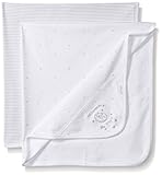 Little MeユニセックスベビーWelcome to the World 2 Pack Receiving Blankets カラー: ホワイト