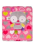 Taggies Baby Girl's 2 Ply Printed Owl Plush Blanket by Taggies - Pink by Rashti & Rashti
