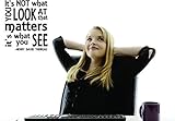 Design with Vinyl Moti 2534 2 Decal Wall Sticker : It's Not What You Look At That Matters It's What 