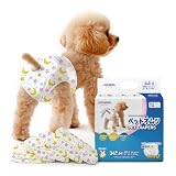 Japapet 犬用おむつ 女の子用 犬オムツ メス ペットオムツ 高齢犬 小型・中型犬用 Mサイズ 34個入り