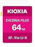 Kioxia 64GB Exceria Plus SDメモリーカード SDXC UHS-I U3 Class 10 V30 4K ビデオ録画 LNPL1M064GG4