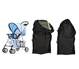 赤ちゃんベビーカー用ブラック旅行バッグ