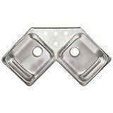 Kindred FCR804BX 8 Deep Stainless Steel Double Bowl Corner Topmount Kitchen Sink, 20 g by FrankeUSA