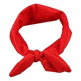 perfk 赤ちゃん　弾性　ヘアバンド　ヘッドバンド　ヘアアクセサリ　可愛い　ちょう結び　超かわいい　パーティー　写真に最適　全１０色 - 赤