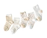 5組夏の薄いセクションメッシュコットンカーキベビーソックス