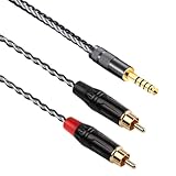 luxferre 4.4 mm rca 4.4 mm 変換 ケーブル 4.4mm rca 変換 単結晶銅 ケーブル 1.2m rca 延長 コード 4.4 mm 5極 rca スピーカー rca マイク rca アンプ rca ミキサー NW-WM1A NW-WM1Z NW-ZX300 TA-ZH1ES PHA-2A に対応 1.2メートル