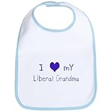 CafePress I Love My Liberal Grandma Bib - Standard Sky Blue by CafePress