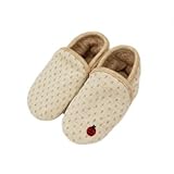 オーガニックコットン　水玉ニットブーティ:軽くてお肌にやさしい!約11cm