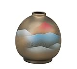 マルヨネ 九谷焼 花器・花瓶 3.5号一輪生・赤富士 K4-1261