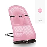 ベビーバウンサー 折りたたみ式 スリーピング 揺りかご 新生児 ピクニック ベッド ベビーシッターバランス メッシュ (　ピンク メッシュ)