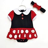 ワンピース風 ロンパース 60 70 80 おそろいのヘアバンド付き 半袖 女の子 入園式 結婚式 誕生日 (60)