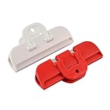 uxcell 家庭 キッチン フード 保存 プラスチック ポケット 密封 バッグクリップクランプ 10cmx4cm 2個入り