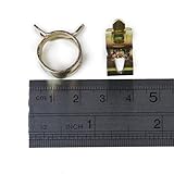 Fenteer 10ピース入り スプリングクリップ ホースクリップ シリコンパイプクランプ 15mm エアホース管 水道管 燃料配管 シリコーン真空ホース