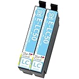 Inc.com IC50 (LC/ライトシアン) 互換 インク カートリッジ ２本セット 残量表示対応最新ICチップ ISO14001/ISO9001認証工場生産 国内梱包再検品 エプソン 用 ふうせん