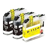 LC113 ブラザーbrother用互換インクカートリッジLC113BKブラック2本 LC113Yイエロー1本 合計3本 対応機種：J4910CDW J4810DN DCP-J4215N DCP-J4210N J4510N J6975CDW J6973CDW J6970CDW J6770CDW J6573CDW J6570CDW