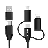 充電ケーブル USB-C ＆ ライトニング ケーブルType C ライトニングとAndroidコネクタ付き WOQUYEE 【Apple M