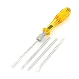 uxcell マイナスドライバー　テスト電子プローブミクロ　検電ドライバー　AC100-500V　スロット・　スクリュー　検出器