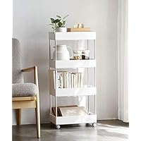 キッチンワゴン BangLede 4段 キッチンラック キャスター付き 耐荷重12kg スチール+ABS キッチン収納カート おしゃれ 収納ラック 隙間収納 すきま収納 台所