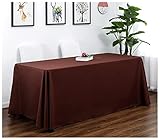EGROON キッチン用品 ホテル レストラン キャンプ ポリエステル製 テーブルクロス テーブルカバー 食卓カバー 結婚式 パーティー 無地 ブラウン 140*140cm